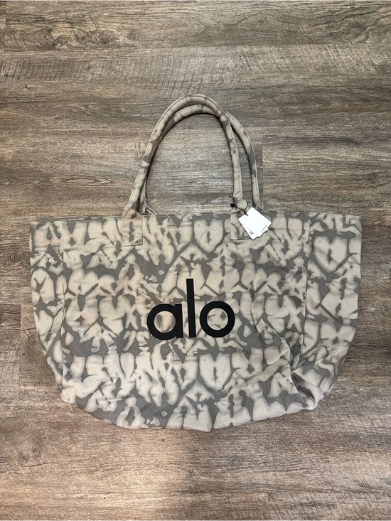 ALO Yoga Handbags - ALO Yoga Gray Tie-Dye Canvas Cotton Large Tote Bag
